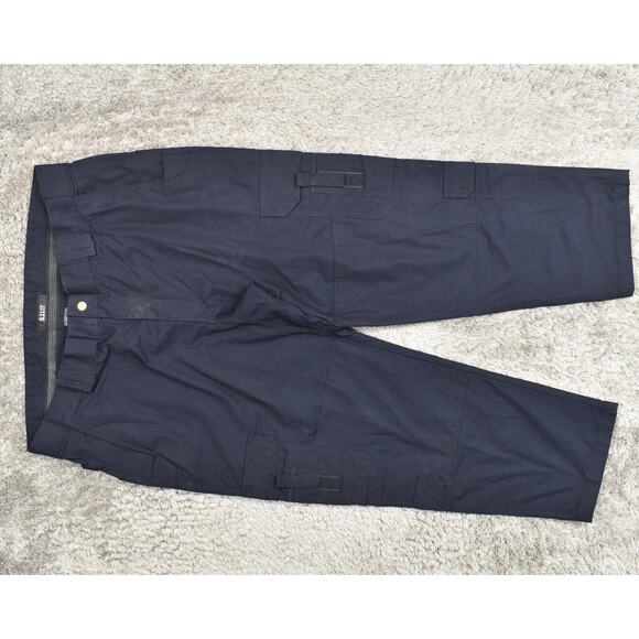 5.11 Tactical Men's Size 42x30 Cargo Multipocket Carpenter Blue Polyester - Picture 2 of 8